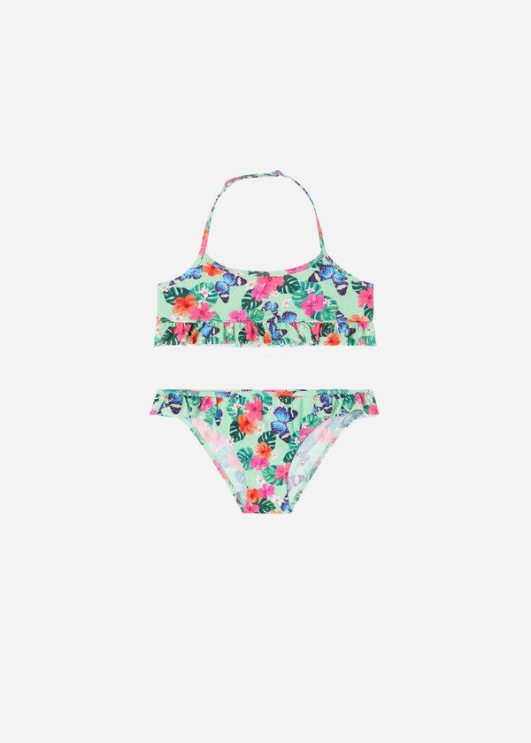 kids calzedonia two piece malibù swimsuits green