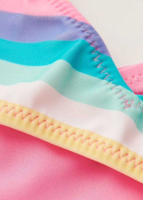 pink calzedonia two-piece sole kids swimsuits