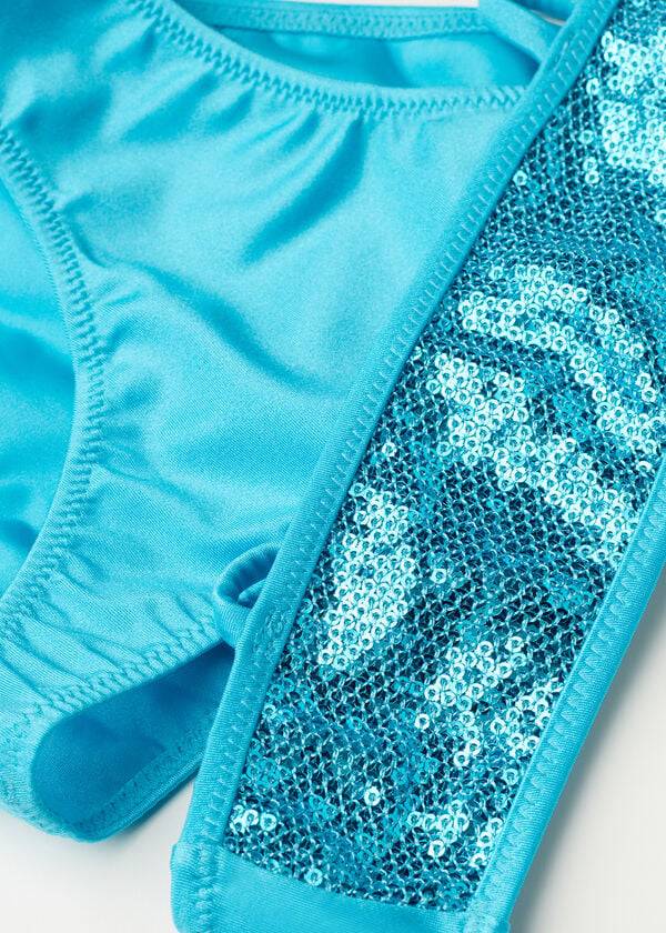 kids calzedonia two-piece triangle cannes swimsuits turquoise