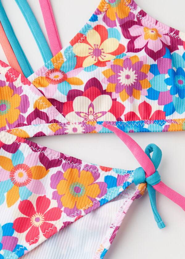 calzedonia two-piece triangle maia kids swimsuits red