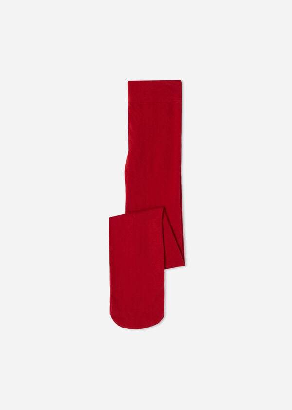 kids calzedonia eco cotton tight red