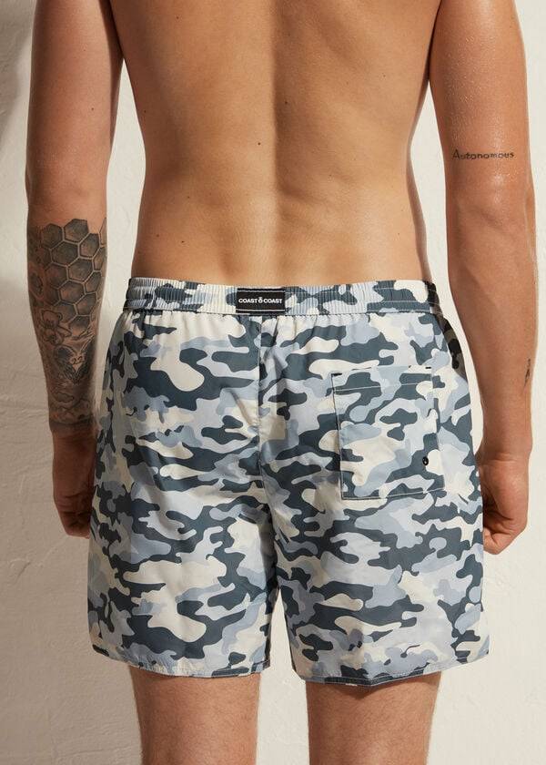 black white mens calzedonia formentera swim trunks