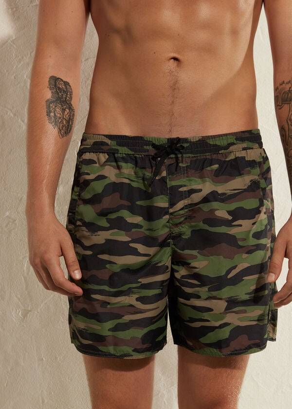 mens calzedonia formentera swim trunks green