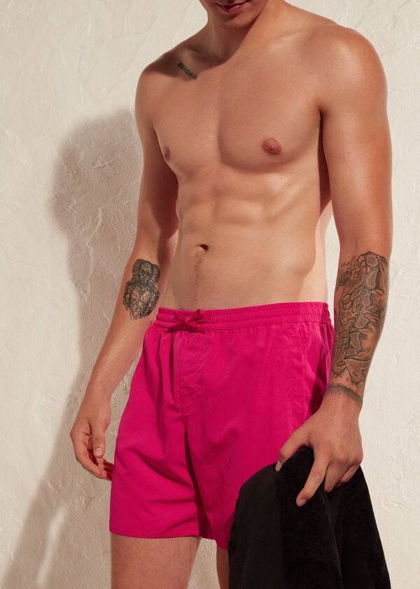 calzedonia formentera sport mens swim trunks pink