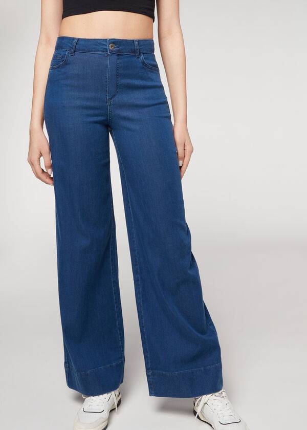 calzedonia eco palazzo womens jeans navy