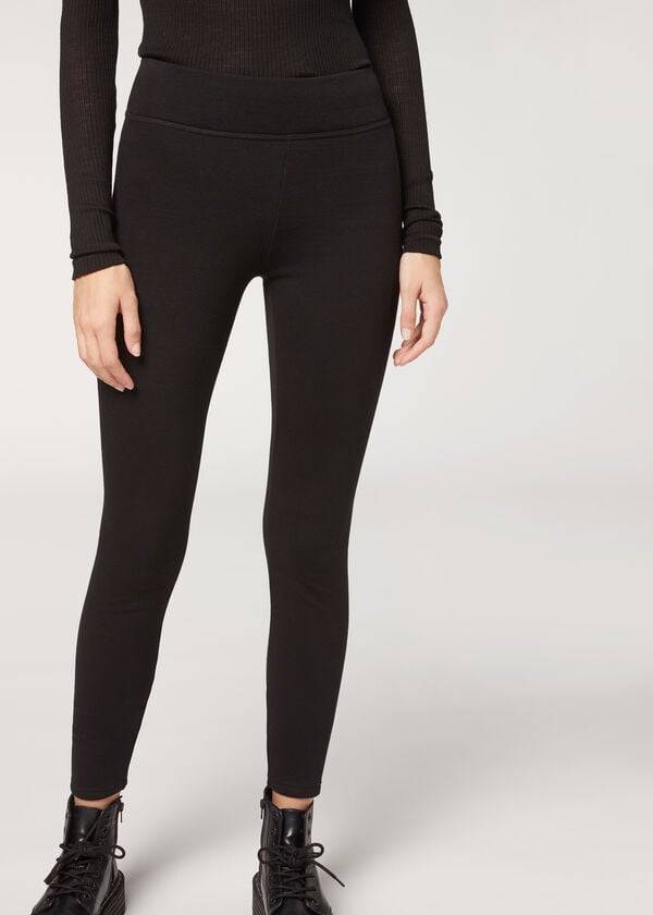 black calzedonia plush ultra thermal womens leggings