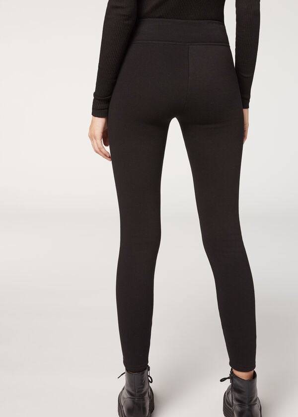 black calzedonia plush ultra thermal womens leggings