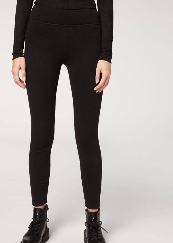 black calzedonia plush ultra thermal womens leggings