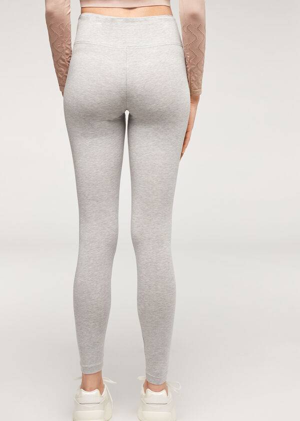 grey womens calzedonia supima cotton leggings