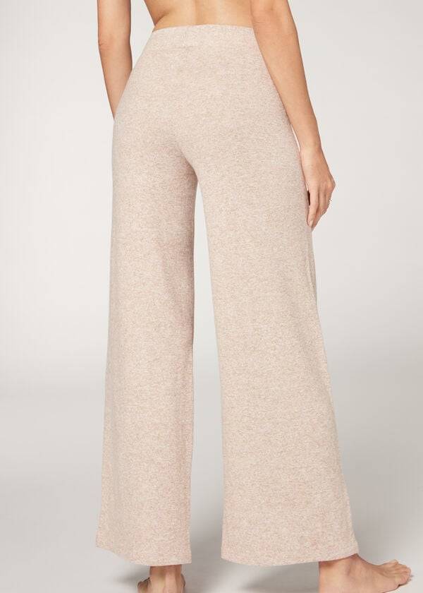 beige womens calzedonia cashmere palazzo pants