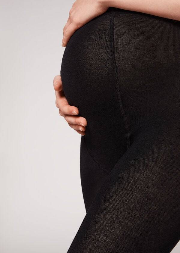 womens calzedonia maternity with cashmere opaque tight black