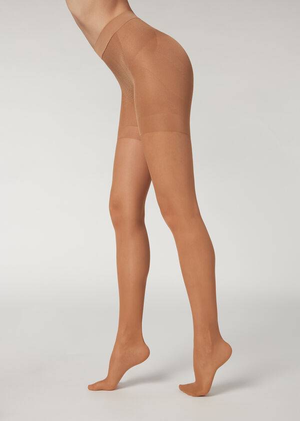beige brown womens calzedonia 30 denier total shaper sheer tight