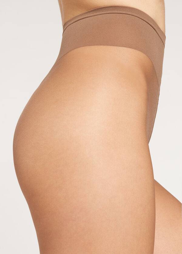 brown womens calzedonia premium matt second skin 15 denier sheer tight
