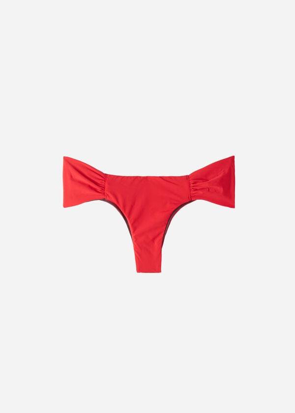 womens calzedonia brazilian indonesia eco bikini bottoms red