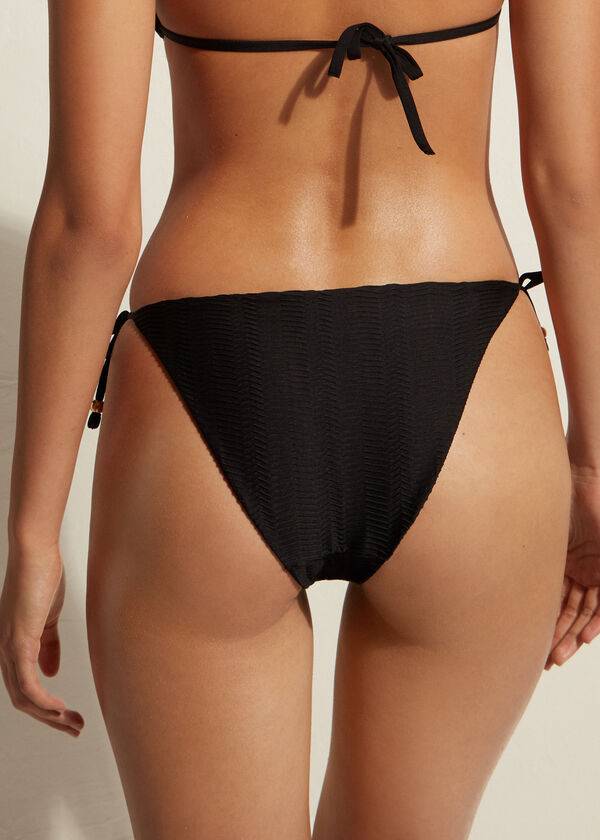 calzedonia chevron string casablanca womens bikini bottoms black