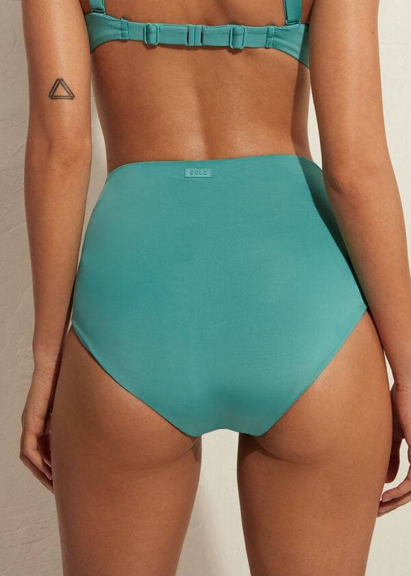 turquoise calzedonia high shaper waist indonesia eco womens bikini bottoms