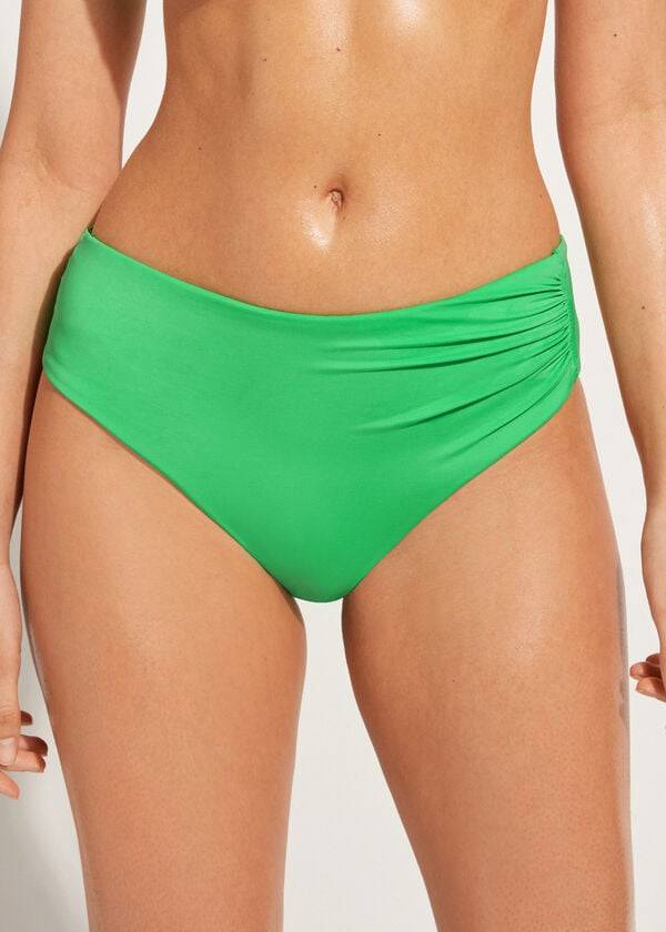 calzedonia high waist indonesia eco womens bikini bottoms green