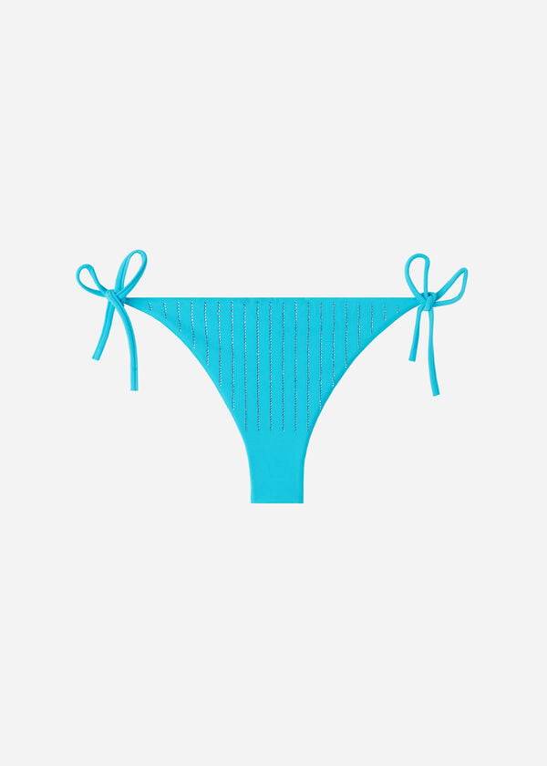 turquoise green calzedonia rhinestone brazilian string shanghai womens bikini bottoms