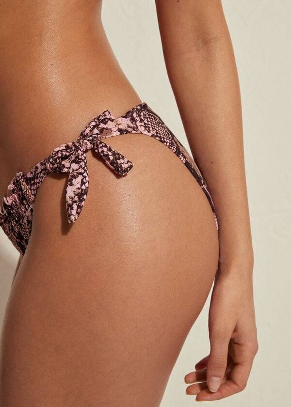 calzedonia side tie sidney womens bikini bottoms pink
