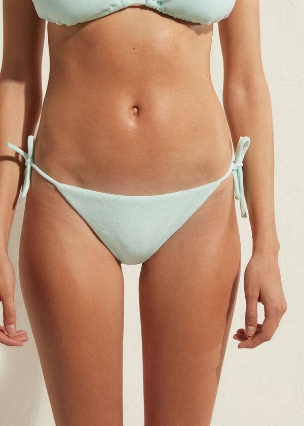 calzedonia string beverly hills eco womens bikini bottoms blue
