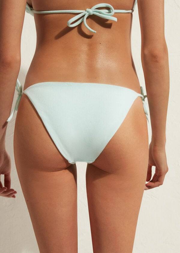 calzedonia string beverly hills eco womens bikini bottoms blue