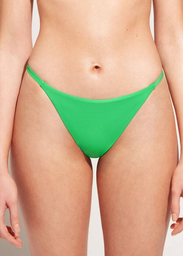 calzedonia thong indonesia eco womens bikini bottoms green