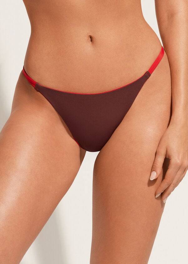 calzedonia thong indonesia eco womens bikini bottoms red