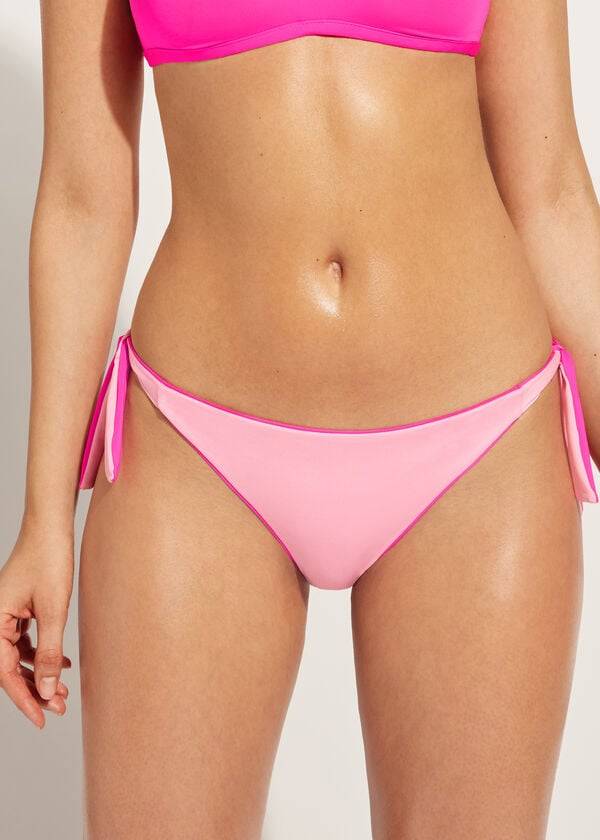 calzedonia tied indonesia eco womens bikini bottoms pink