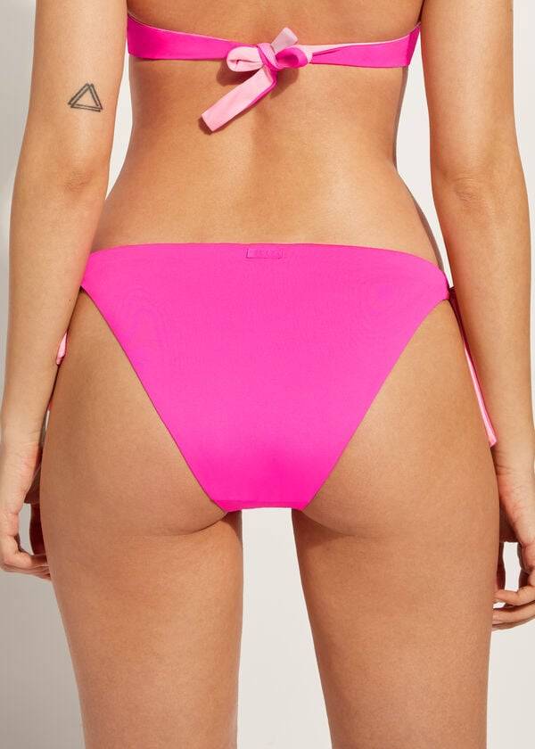 calzedonia tied indonesia eco womens bikini bottoms pink