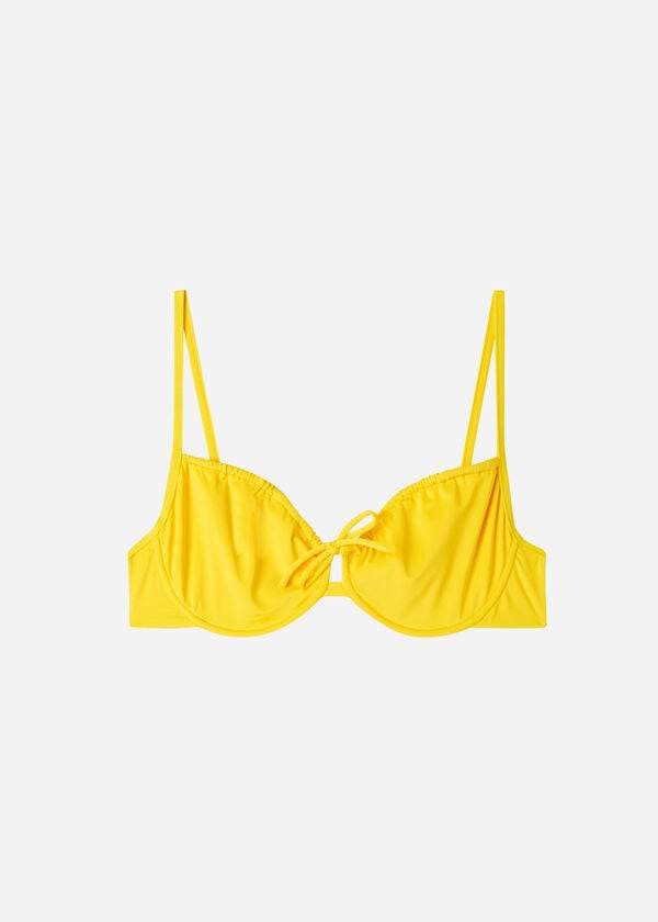 womens calzedonia balconette indonesia eco bikini tops yellow