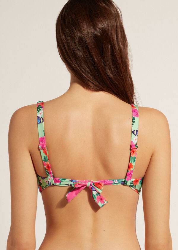 multicolor womens calzedonia balconette malibu bikini tops