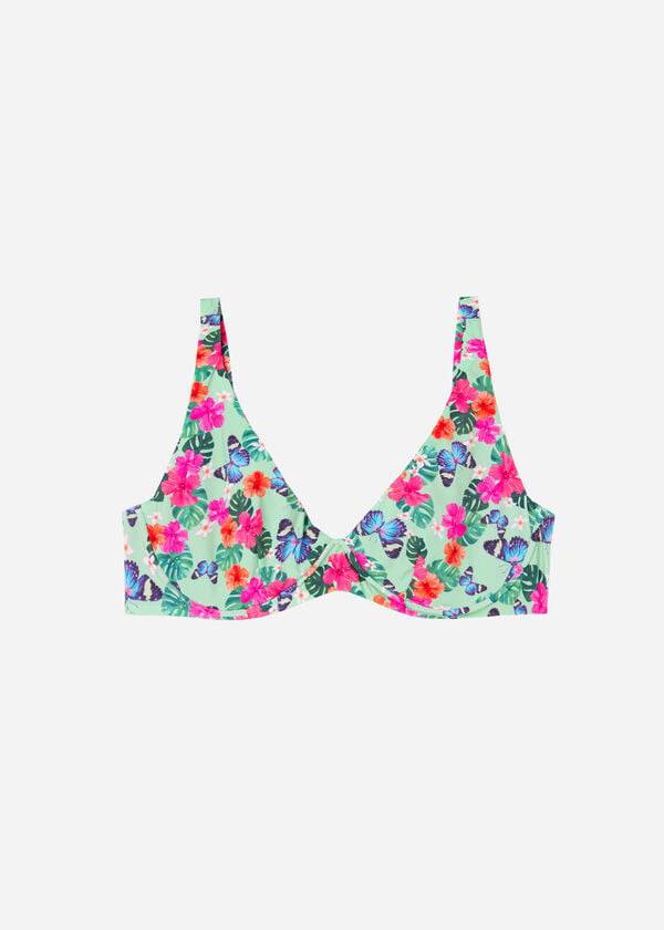multicolor womens calzedonia balconette malibu bikini tops