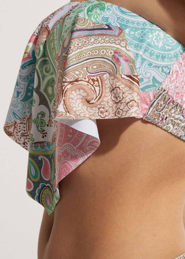 turquoise calzedonia bandeau saint tropez womens bikini tops