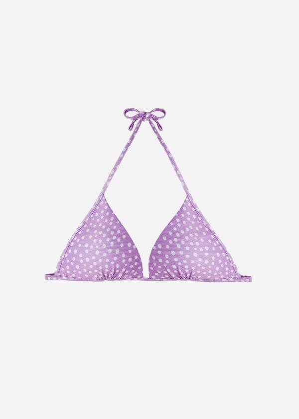 purple calzedonia fixed triangle cipro womens bikini tops