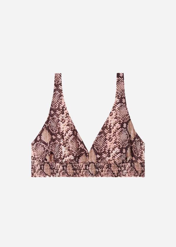 pink womens calzedonia fixed triangle sidney bikini tops