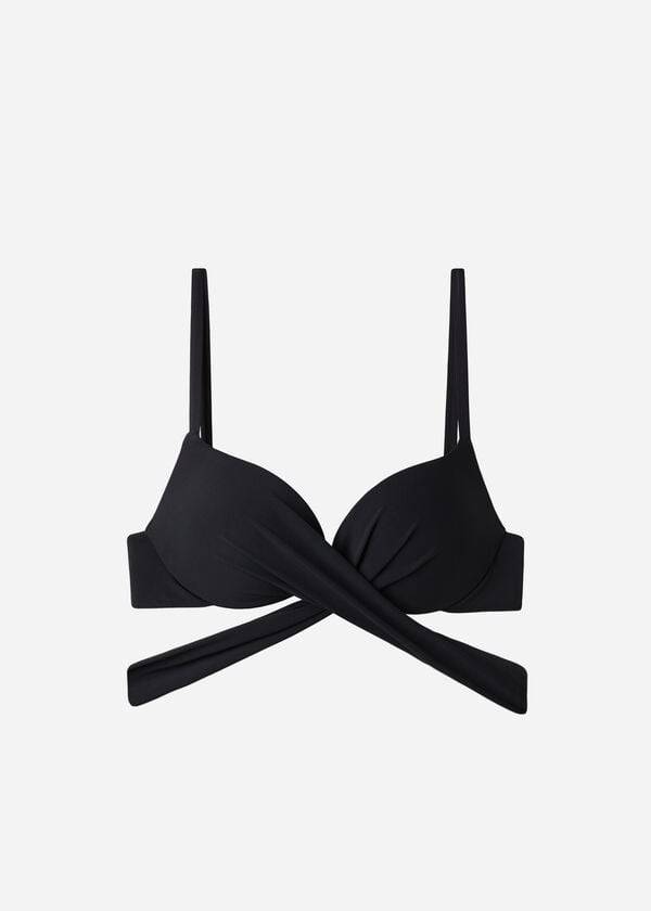 black womens calzedonia graduated padded push up indonesia bikini tops