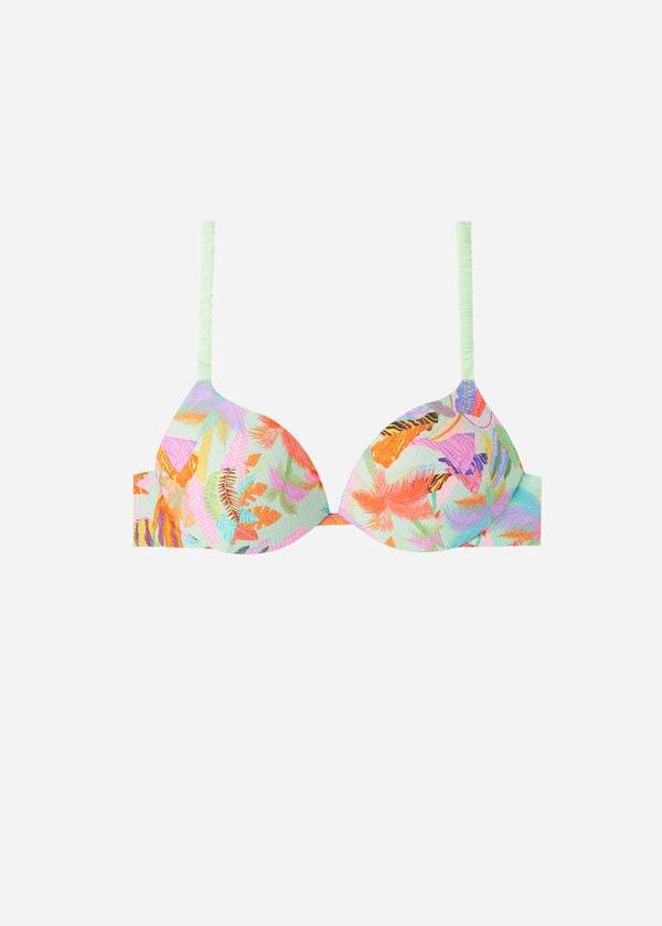 calzedonia graduated padded push-up tahiti womens bikini tops green