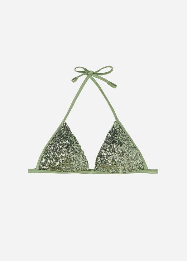 green womens calzedonia graduated padded triangle cannes bikini tops