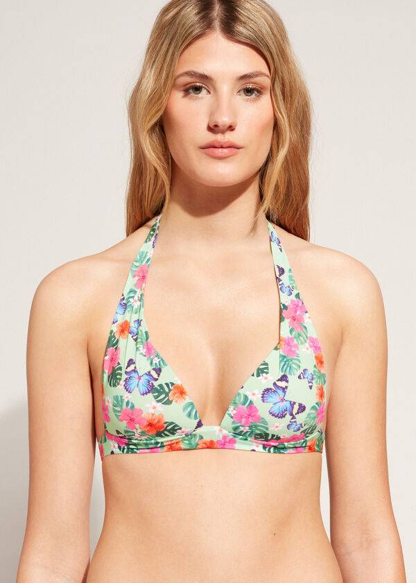 multicolor calzedonia graduated padded triangle malibu womens bikini tops