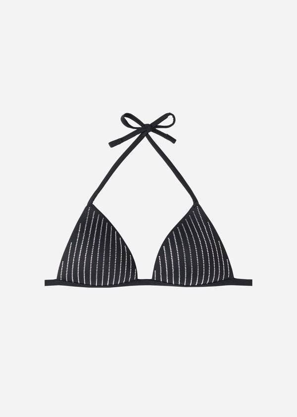 calzedonia graduated padded triangle shanghai womens bikini tops black