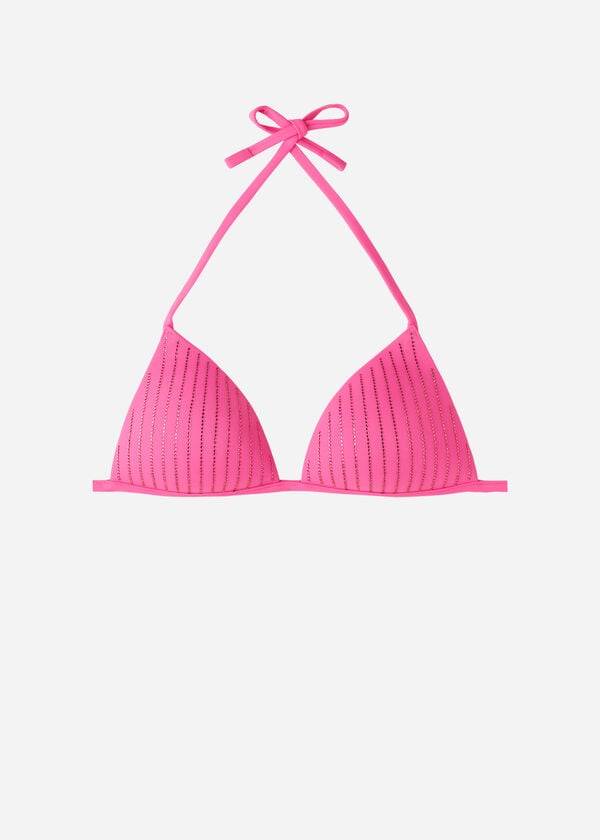 pink womens calzedonia graduated padded triangle shanghai bikini tops