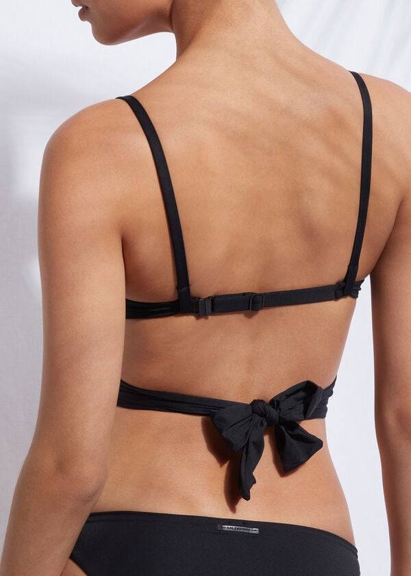 black womens calzedonia graduated push-up indonesia bikini tops