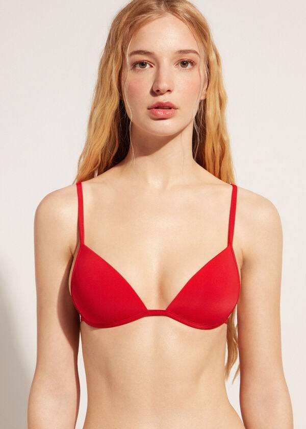 calzedonia graduated soft padded triangle indonesia womens bikini tops red
