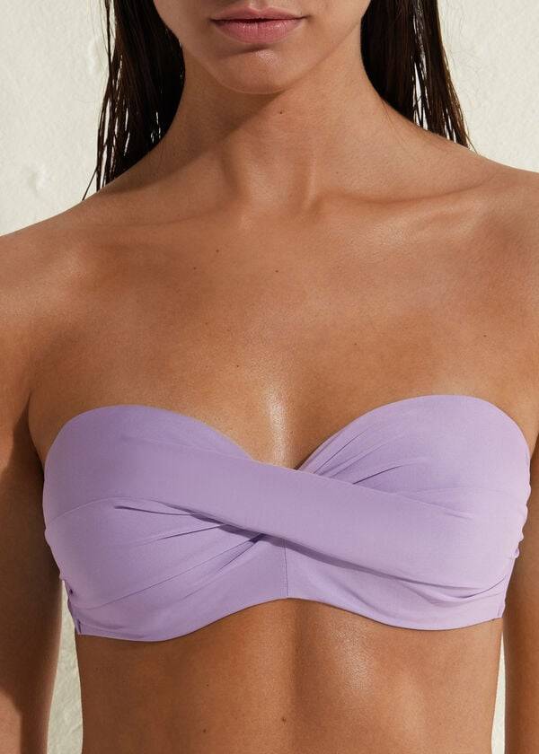 purple calzedonia padded bandeau indonesia womens bikini tops