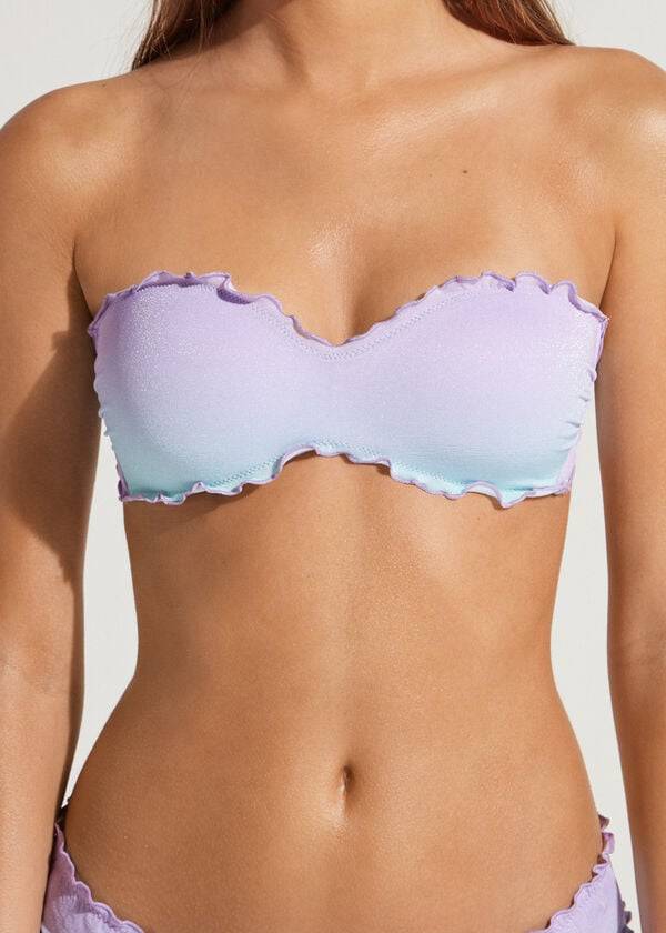 purple calzedonia padded bandeau madrid womens bikini tops