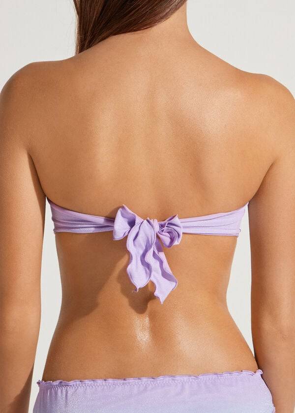 purple calzedonia padded bandeau madrid womens bikini tops
