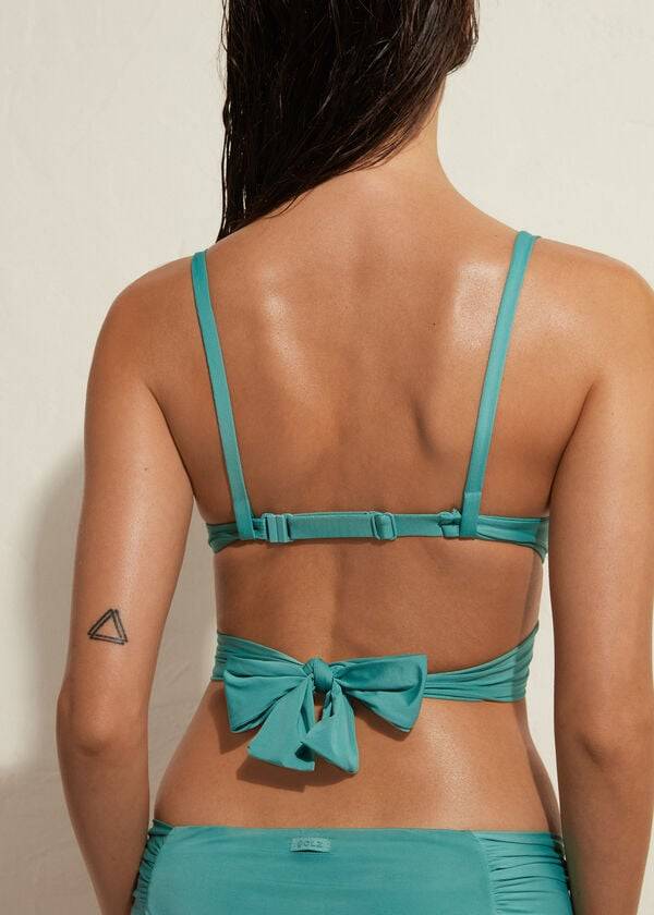 turquoise calzedonia padded push up indonesia eco womens bikini tops