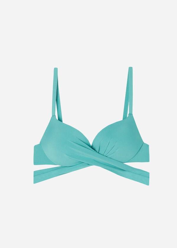 turquoise calzedonia padded push up indonesia eco womens bikini tops