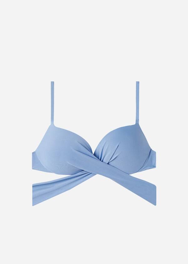 calzedonia padded push up indonesia eco sexy womens bikini tops blue