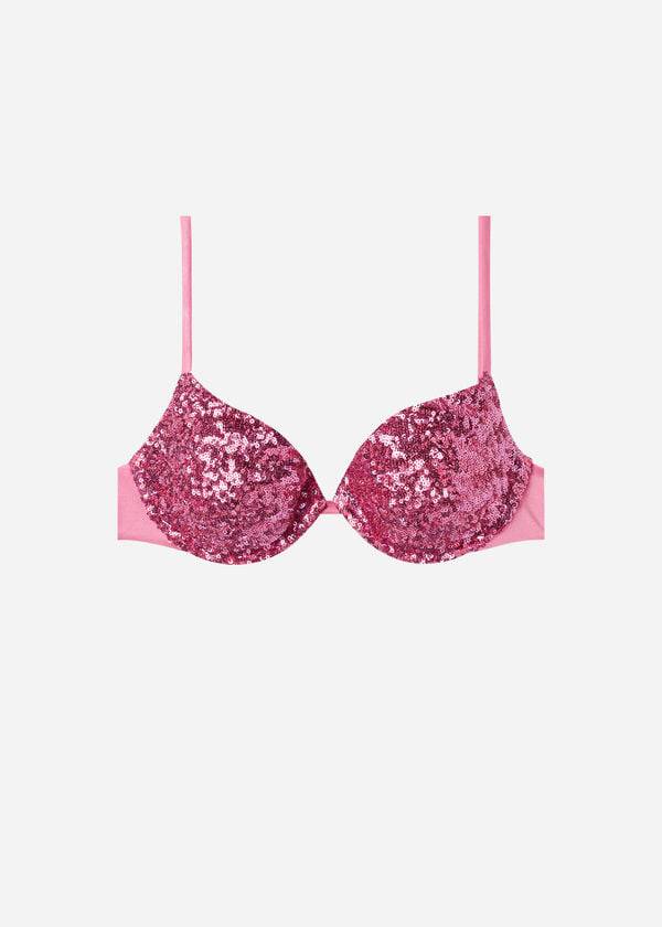 calzedonia padded push-up cannes rosa womens bikini tops pink